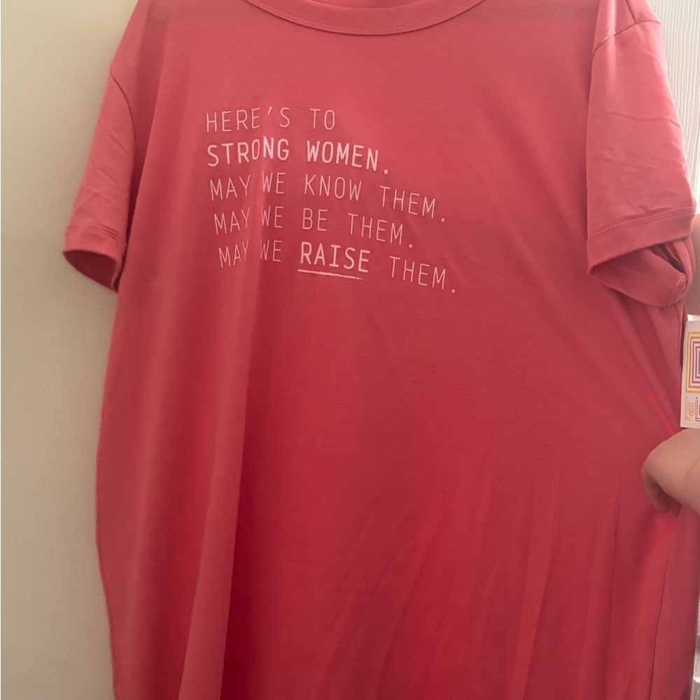 LuLaRoe Pink Inspirational Tee